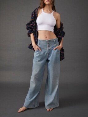 NWOT Free People 'Super Sweeper' Wide Leg